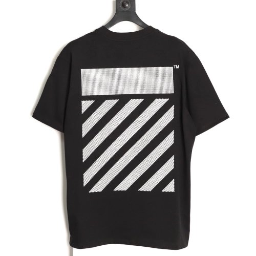 OFF WHITE Beaded Twill Short-Sleeve T-Shirt,Off White