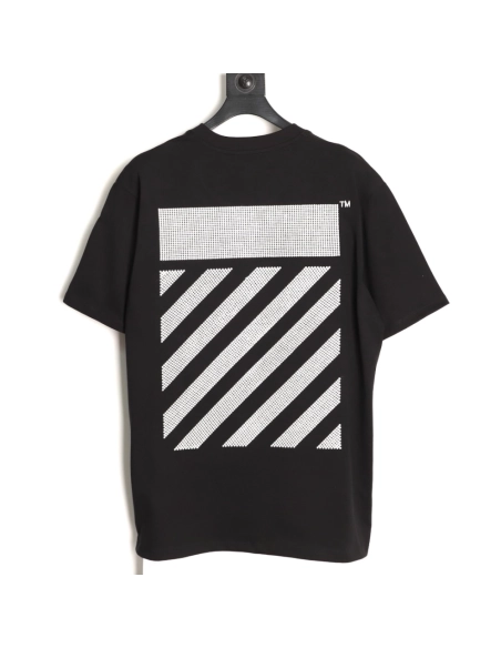 OFF WHITE Beaded Twill Short-Sleeve T-Shirt,Off White