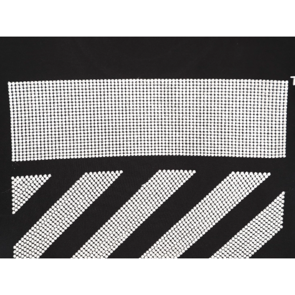 OFF WHITE Beaded Twill Short-Sleeve T-Shirt,Off White