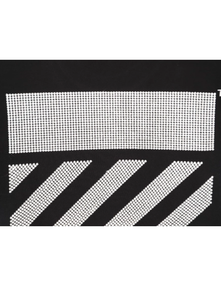 OFF WHITE Beaded Twill Short-Sleeve T-Shirt,Off White