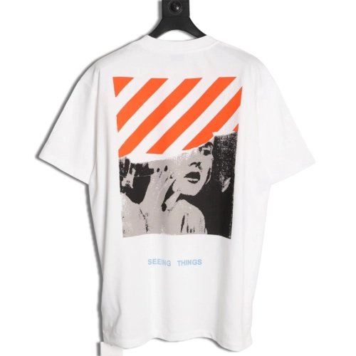 OFF-WHITE Marilyn Monroe Print Short-Sleeve T-Shirt,Off White