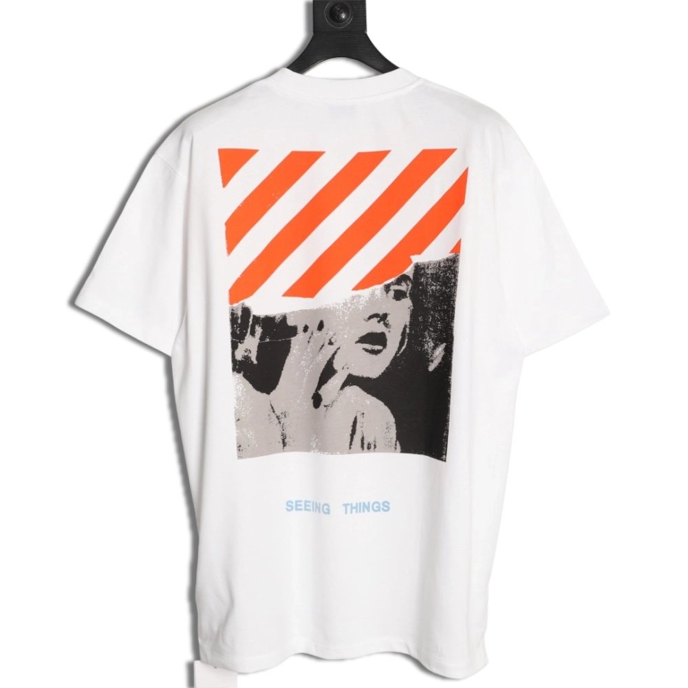 OFF-WHITE Marilyn Monroe Print Short-Sleeve T-Shirt,Off White