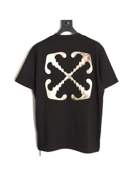 OFF-WHITE "Liquid Metal" Arrows Short-Sleeve T-Shirt,Off White