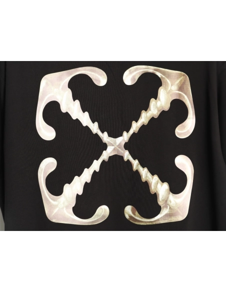 OFF-WHITE "Liquid Metal" Arrows Short-Sleeve T-Shirt,Off White