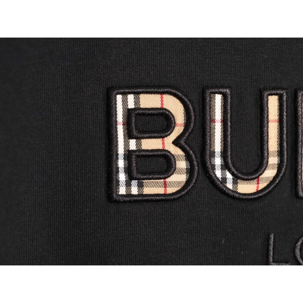 Burberry Plaid Patch Embroidery Short-Sleeve T-Shirt TSK1,Burberry