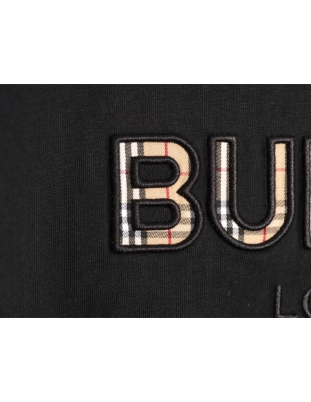 Burberry Plaid Patch Embroidery Short-Sleeve T-Shirt TSK1,Burberry