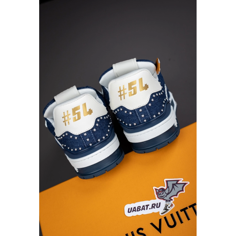 Louis Vuitton Denim Indigo Blue Trainer Sneaker 1AJ515,LOUIS VUITTON Sneakers