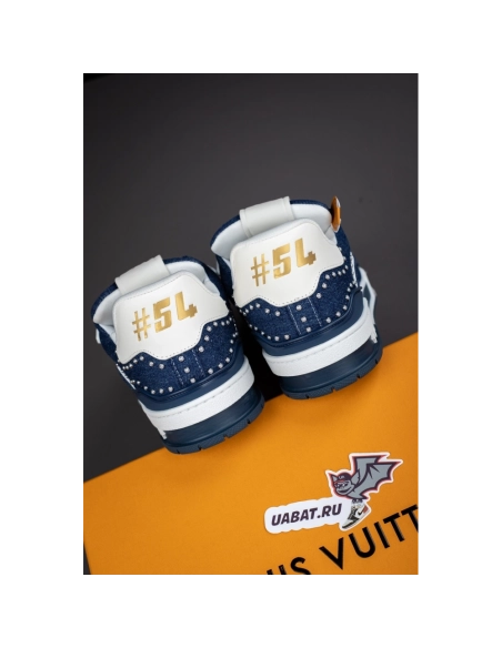 Louis Vuitton Denim Indigo Blue Trainer Sneaker 1AJ515,LOUIS VUITTON Sneakers