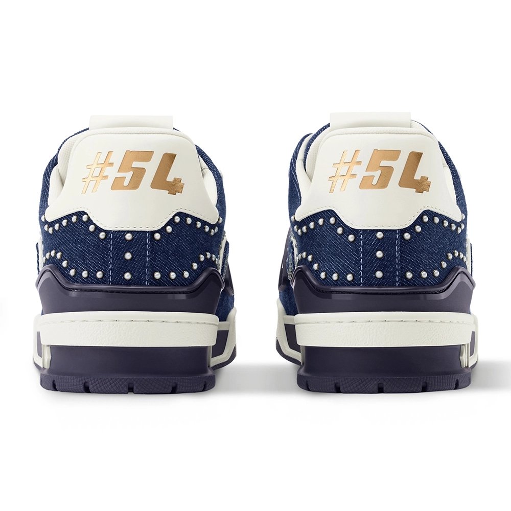 Louis Vuitton Denim Indigo Blue Trainer Sneaker 1AJ515,LOUIS VUITTON Sneakers