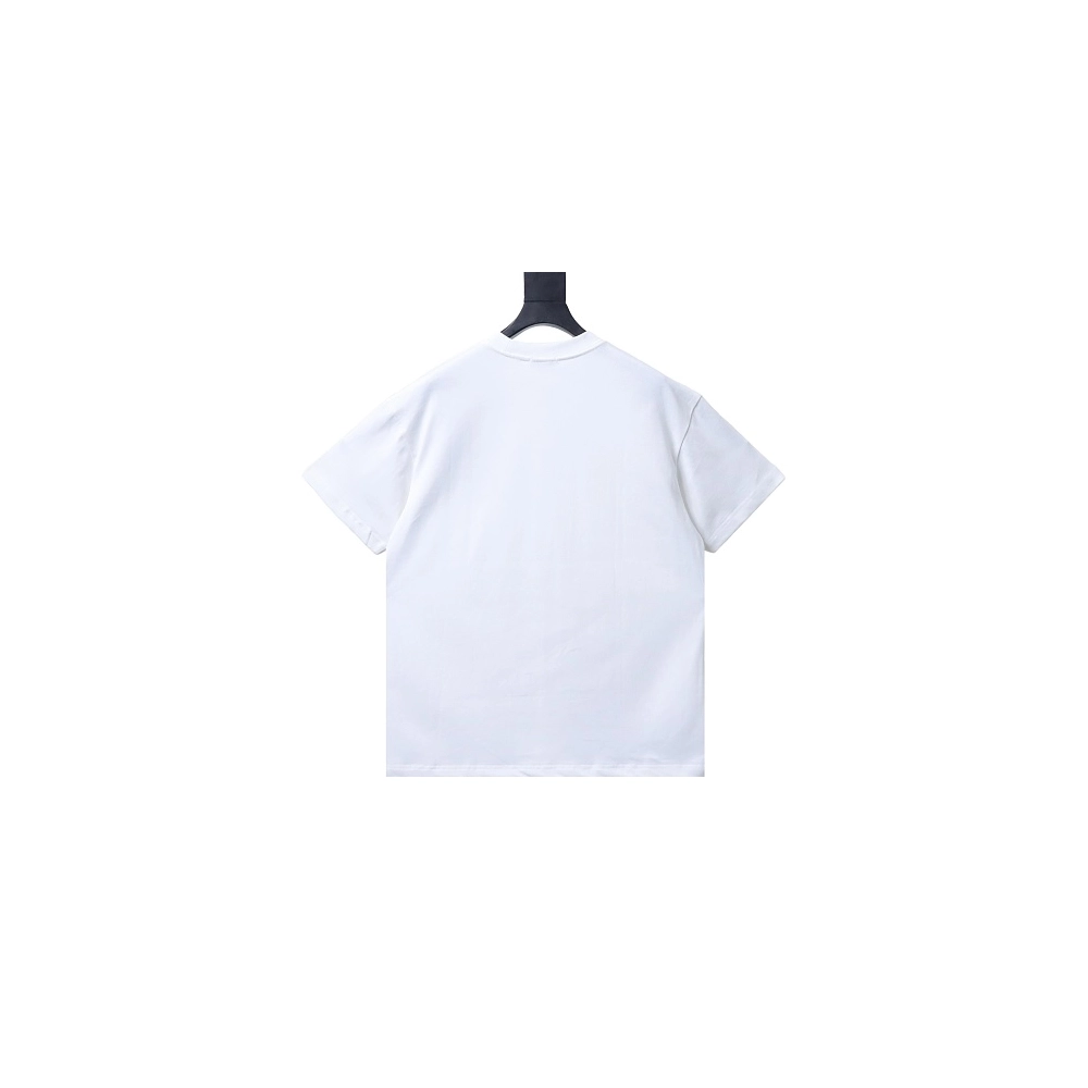 Chrome Hearts Color-block Gothic Script Cross Print T-Shirt White,Chrome Hearts T-Shirts,T-Shirts,CLOTHES