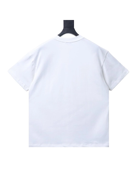 Chrome Hearts Color-block Gothic Script Cross Print T-Shirt White,Chrome Hearts T-Shirts,T-Shirts,CLOTHES
