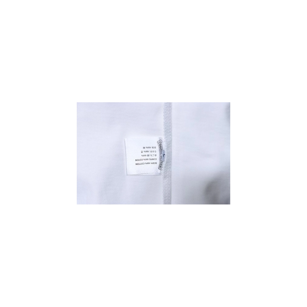 Chrome Hearts Color-block Gothic Script Cross Print T-Shirt White,Chrome Hearts T-Shirts,T-Shirts,CLOTHES