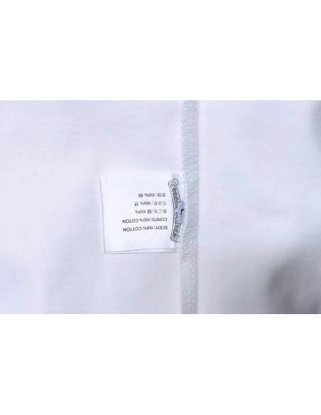 Chrome Hearts Color-block Gothic Script Cross Print T-Shirt White,Chrome Hearts T-Shirts,T-Shirts,CLOTHES
