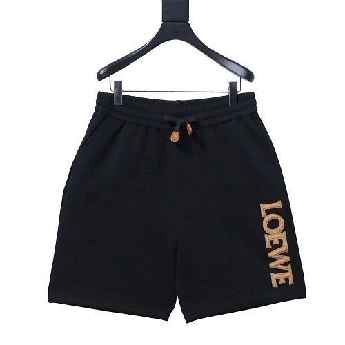 Loewe Applique Letter Shorts Black,Loewe Shorts,Shorts,CLOTHES