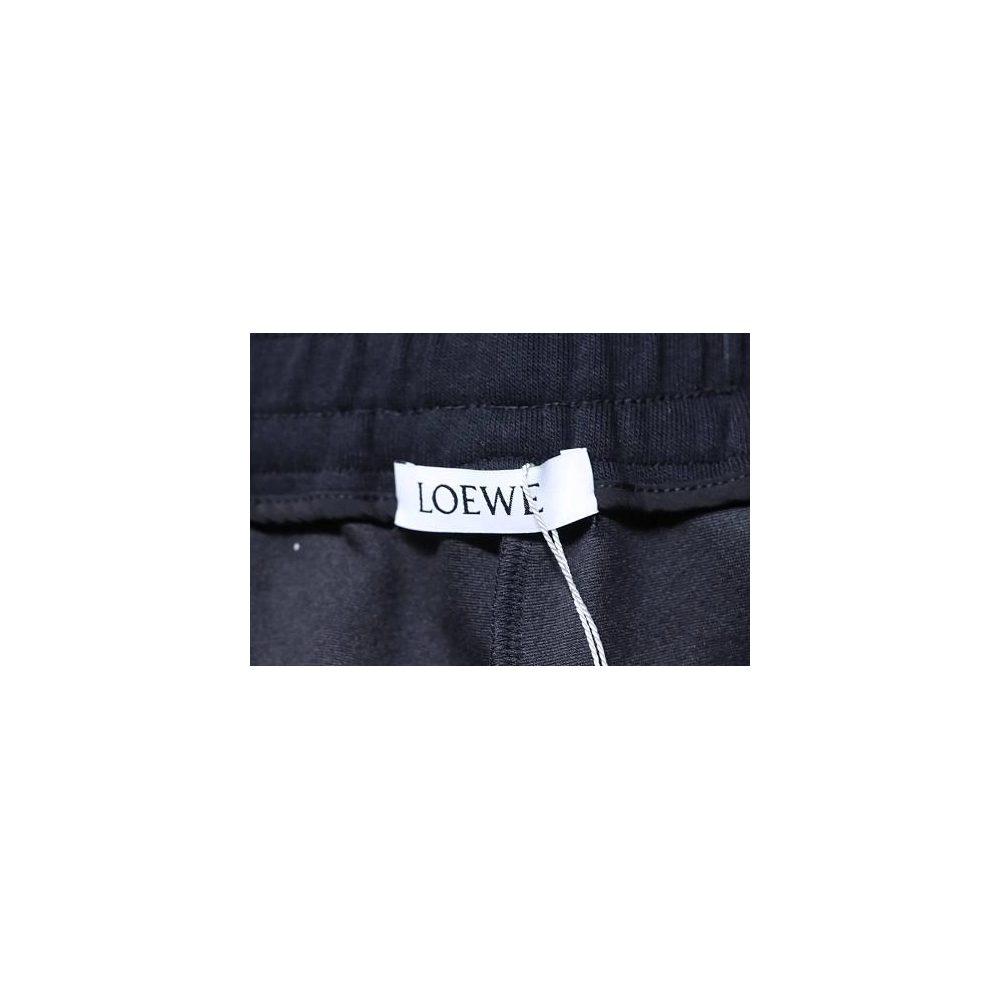 Loewe Applique Letter Shorts Black,Loewe Shorts,Shorts,CLOTHES