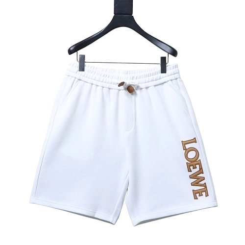 Loewe Applique Letter Shorts White,Loewe Shorts,Shorts,CLOTHES