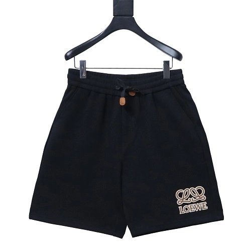Loewe Letter Logo Print Shorts Black,Loewe Shorts,Shorts,CLOTHES