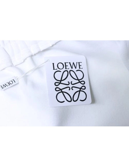 Loewe Letter Logo Print Shorts White,Loewe Shorts,Shorts,CLOTHES