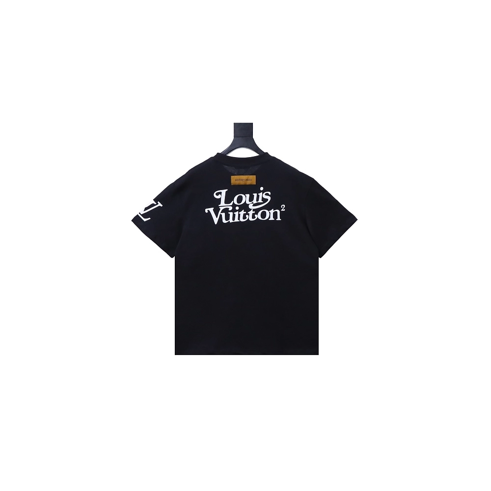 Louis Vuitton Cartoon Rabbit Print T-Shirt Black,Louis Vuitton T-Shirts,T-Shirts,CLOTHES