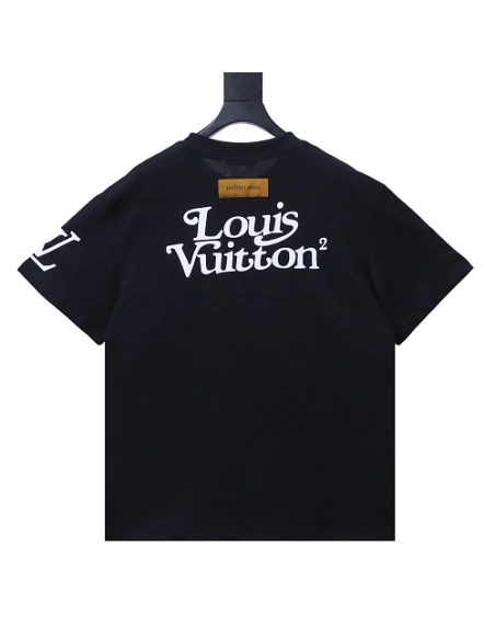 Louis Vuitton Cartoon Rabbit Print T-Shirt Black,Louis Vuitton T-Shirts,T-Shirts,CLOTHES