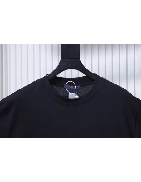 Louis Vuitton Cartoon Rabbit Print T-Shirt Black,Louis Vuitton T-Shirts,T-Shirts,CLOTHES
