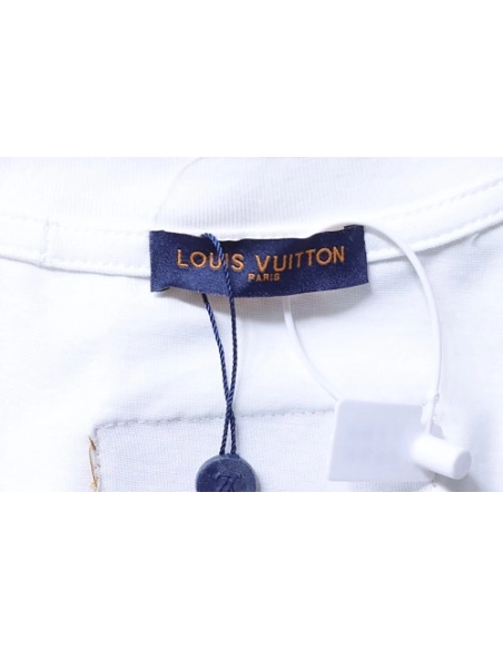 Louis Vuitton Cartoon Rabbit Print T-Shirt White,Louis Vuitton T-Shirts,T-Shirts,CLOTHES