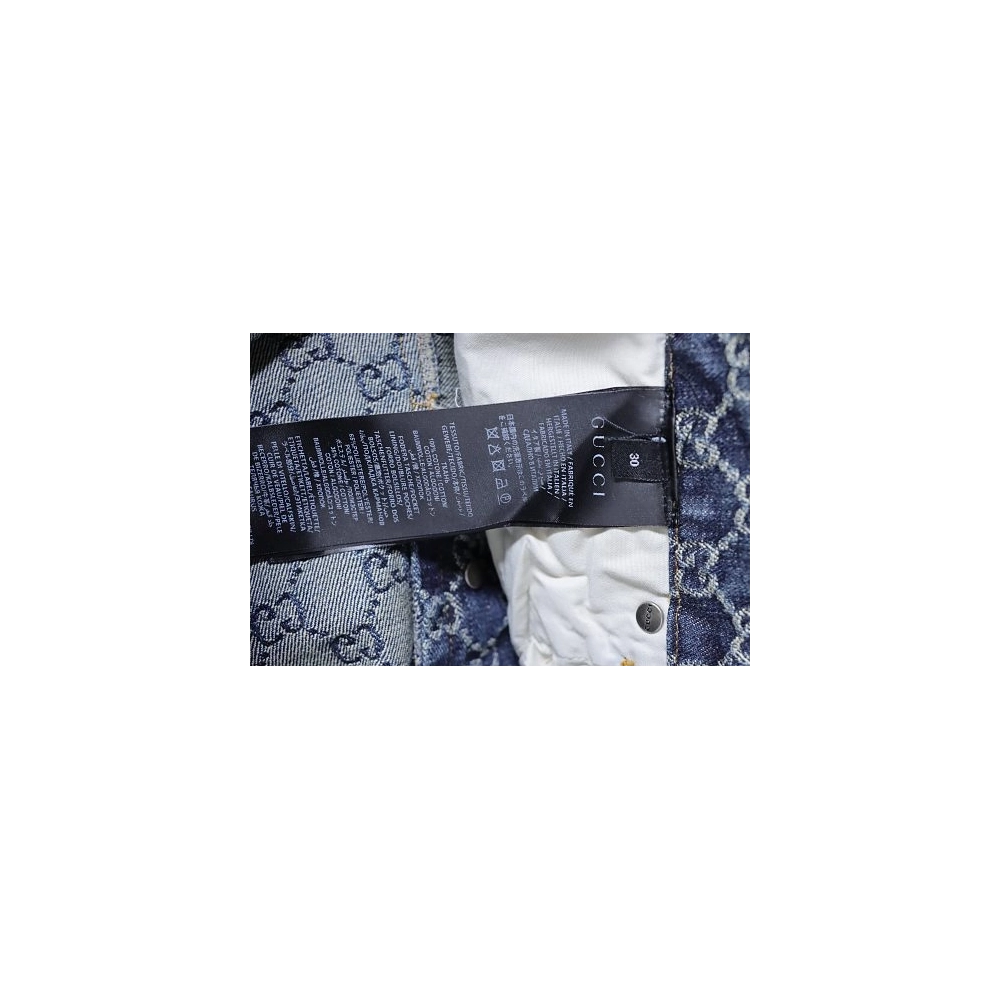 Gucci All-Over Monogram Denim Shorts,Gucci Shorts,Shorts,CLOTHES
