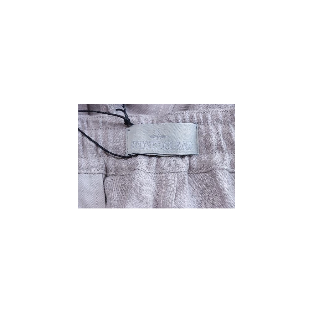 Stone Island Grey Linen Shorts,Stone Island Shorts,Shorts,CLOTHES