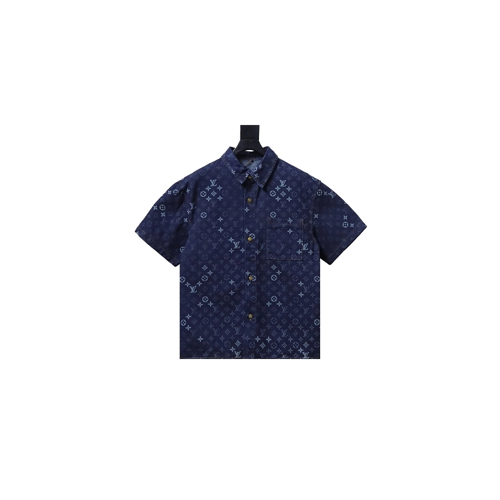 Louis Vuitton All-Over Jacquard Short-Sleeved Shirt,Louis Vuitton Shorts,Shorts,CLOTHES