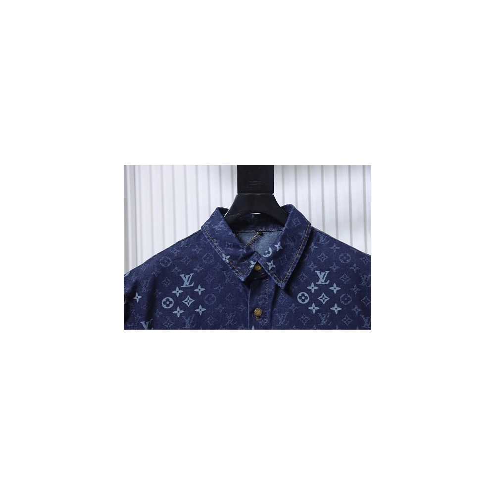 Louis Vuitton All-Over Jacquard Short-Sleeved Shirt,Louis Vuitton Shorts,Shorts,CLOTHES