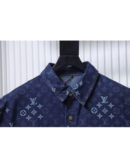 Louis Vuitton All-Over Jacquard Short-Sleeved Shirt,Louis Vuitton Shorts,Shorts,CLOTHES
