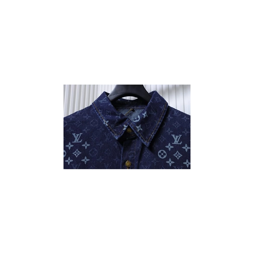 Louis Vuitton All-Over Jacquard Short-Sleeved Shirt,Louis Vuitton Shorts,Shorts,CLOTHES