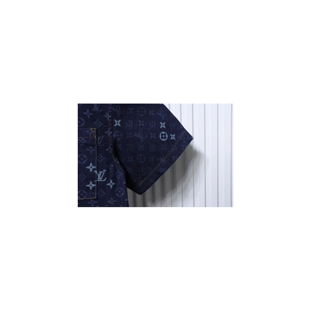 Louis Vuitton All-Over Jacquard Short-Sleeved Shirt,Louis Vuitton Shorts,Shorts,CLOTHES
