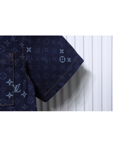 Louis Vuitton All-Over Jacquard Short-Sleeved Shirt,Louis Vuitton Shorts,Shorts,CLOTHES
