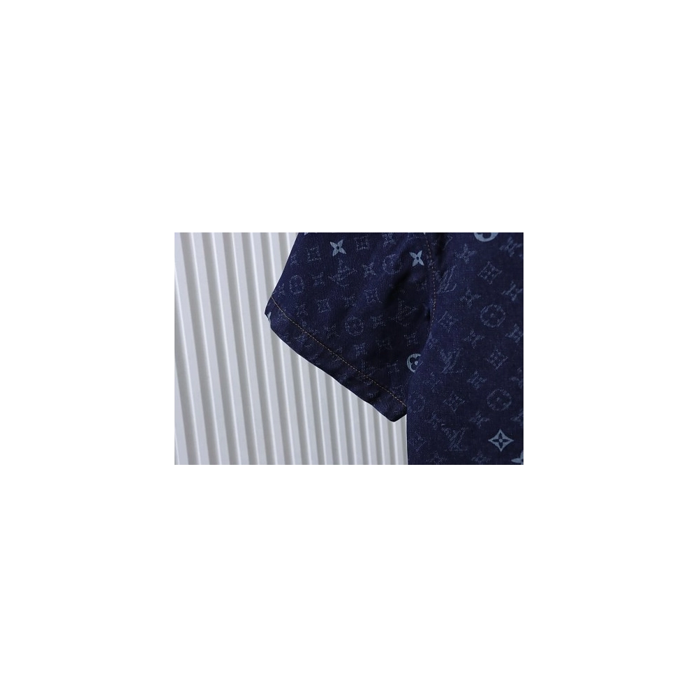 Louis Vuitton All-Over Jacquard Short-Sleeved Shirt,Louis Vuitton Shorts,Shorts,CLOTHES