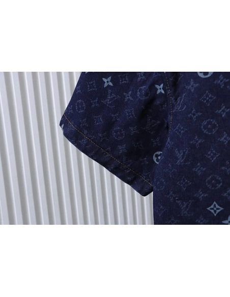 Louis Vuitton All-Over Jacquard Short-Sleeved Shirt,Louis Vuitton Shorts,Shorts,CLOTHES