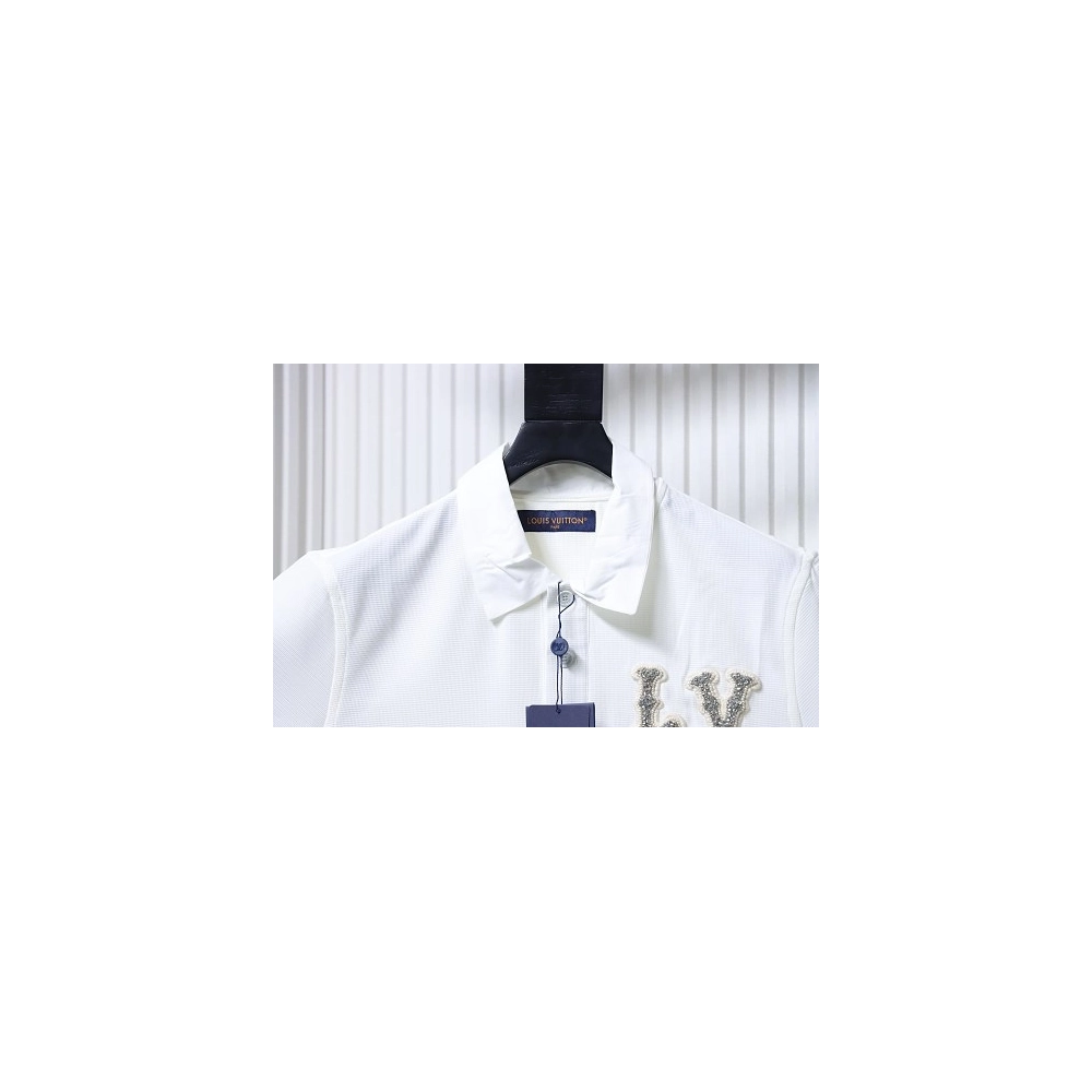 Louis Vuitton Rhinestone Embellished Short-Sleeve Shirt,Louis Vuitton T-Shirts,T-Shirts,CLOTHES