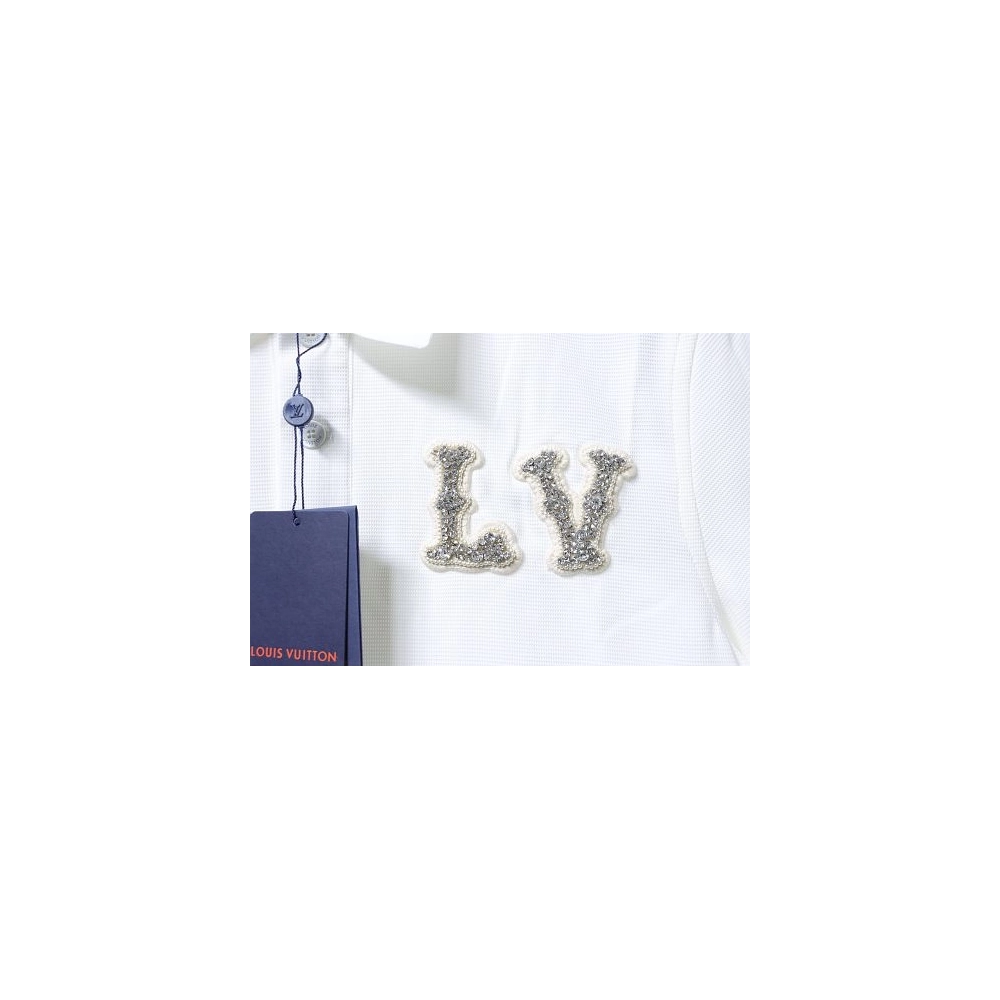 Louis Vuitton Rhinestone Embellished Short-Sleeve Shirt,Louis Vuitton T-Shirts,T-Shirts,CLOTHES