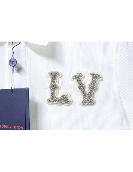 Louis Vuitton Rhinestone Embellished Short-Sleeve Shirt,Louis Vuitton T-Shirts,T-Shirts,CLOTHES