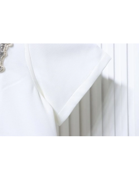 Louis Vuitton Rhinestone Embellished Short-Sleeve Shirt,Louis Vuitton T-Shirts,T-Shirts,CLOTHES