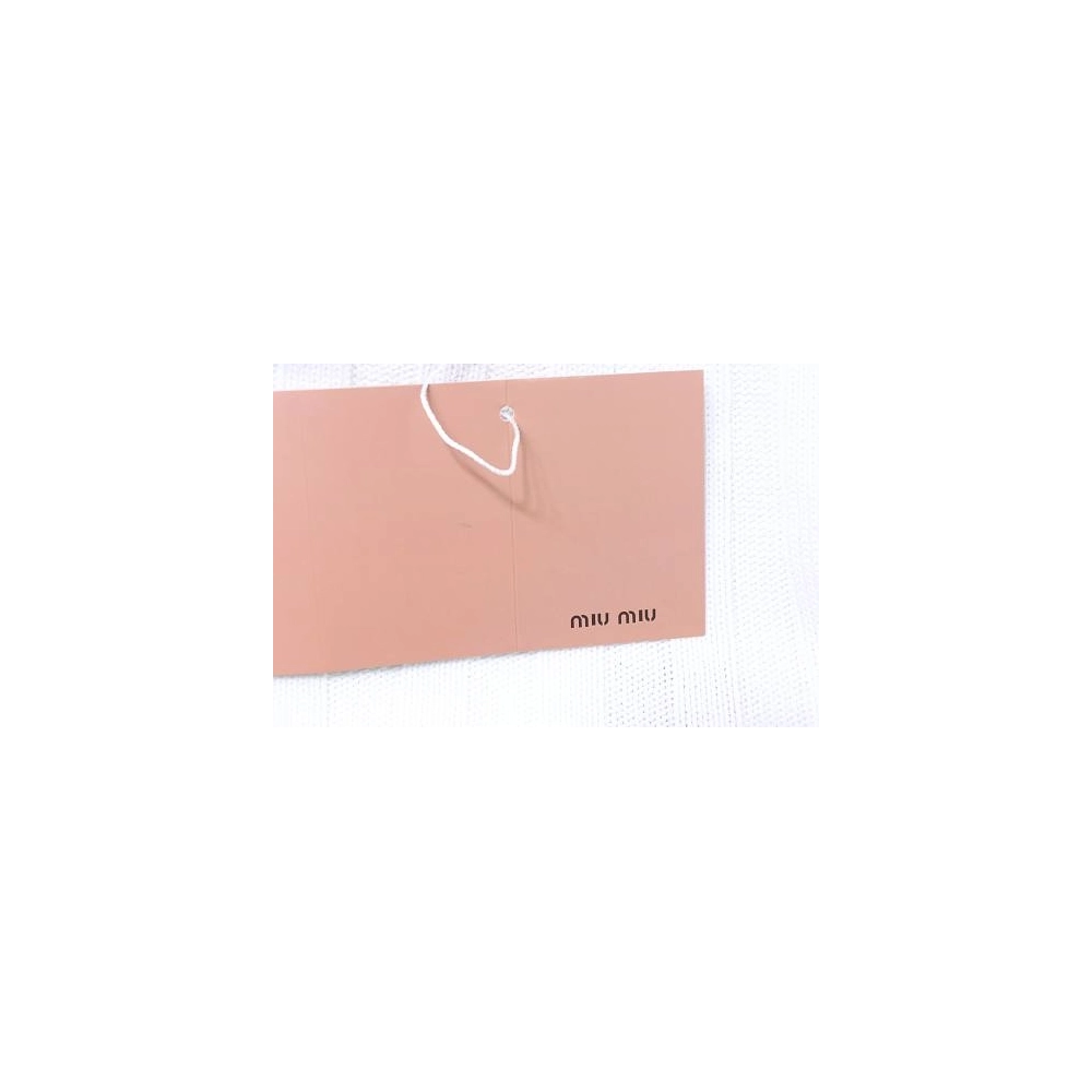 Miu Miu Preppy-Style Short-Sleeve Knit T-Shirt White,Miu Miu T-shirts,T-Shirts,CLOTHES