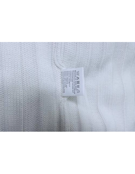 Miu Miu Preppy-Style Short-Sleeve Knit T-Shirt White,Miu Miu T-shirts,T-Shirts,CLOTHES