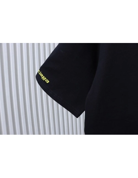 Balenciaga Sleeve Logo Embroidered T-Shirt Black,Balenciaga T-Shirts,T-Shirts,CLOTHES