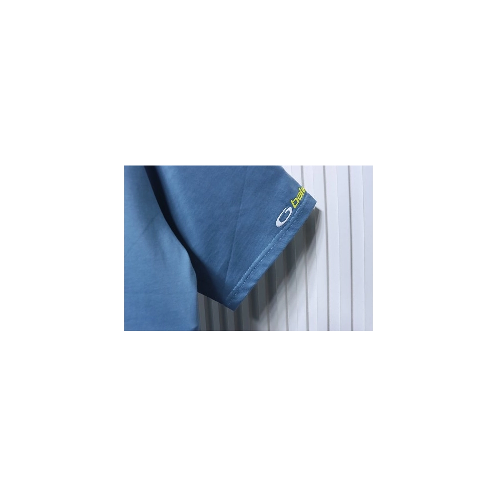 Balenciaga Sleeve Logo Embroidered T-Shirt Blue,Balenciaga T-Shirts,T-Shirts,CLOTHES