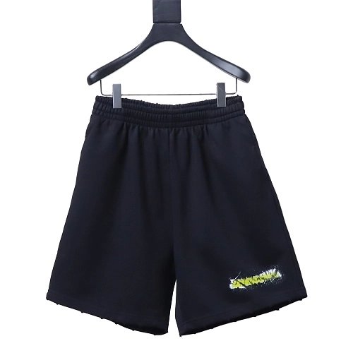 Balenciaga Spray-Paint Letter Drawstring Shorts,Balenciaga Shorts,Shorts,CLOTHES