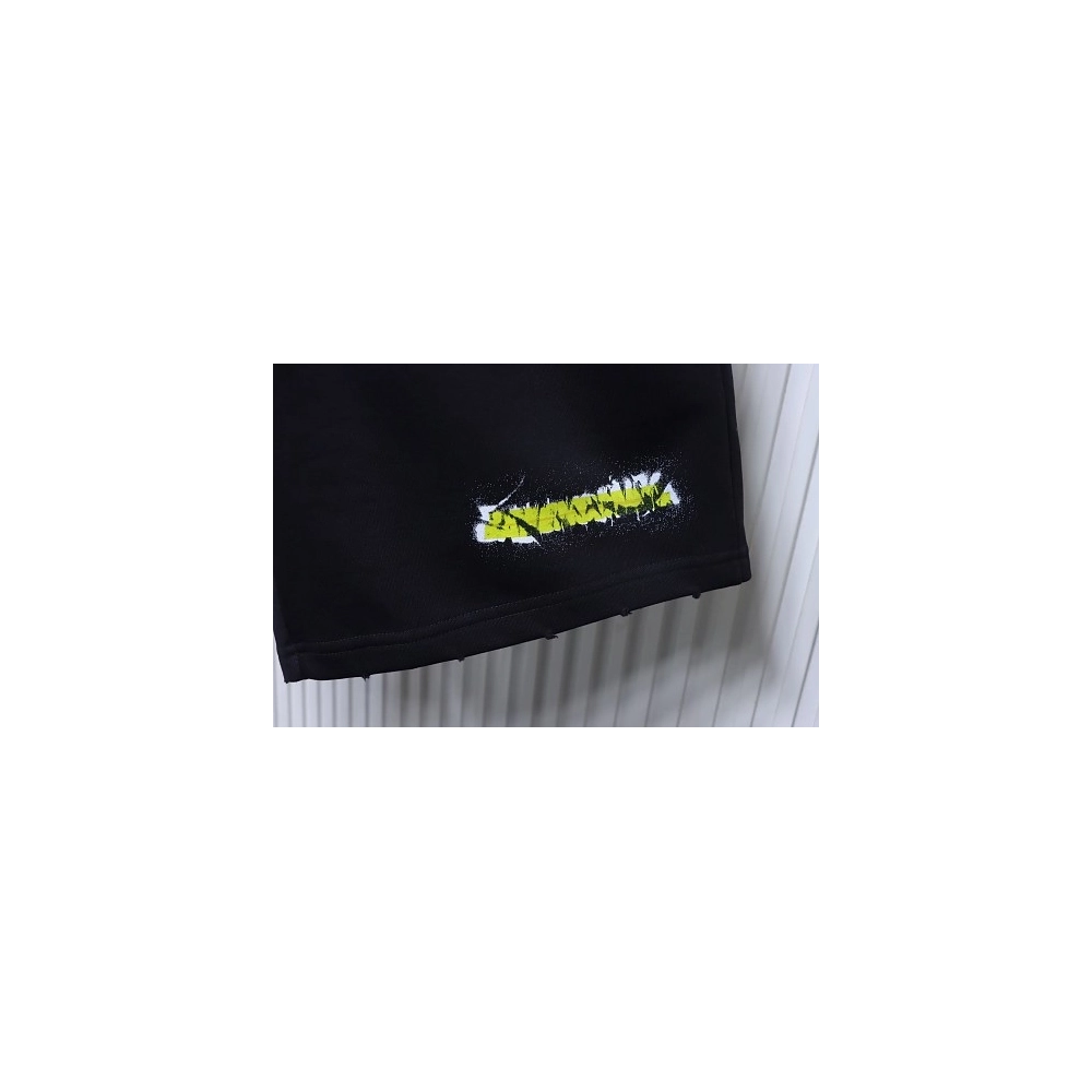 Balenciaga Spray-Paint Letter Drawstring Shorts,Balenciaga Shorts,Shorts,CLOTHES