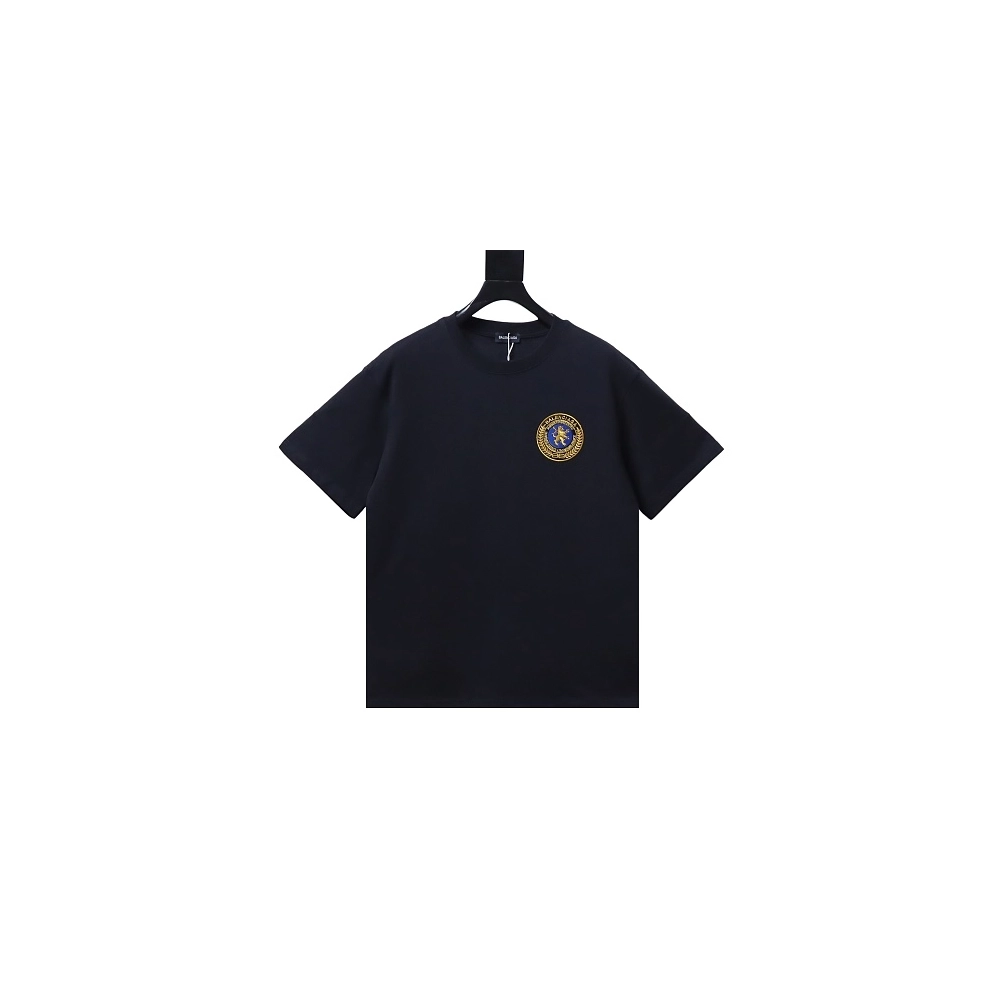 Balenciaga Chest Badge Embroidered T-Shirt Black,Balenciaga T-Shirts,T-Shirts,CLOTHES