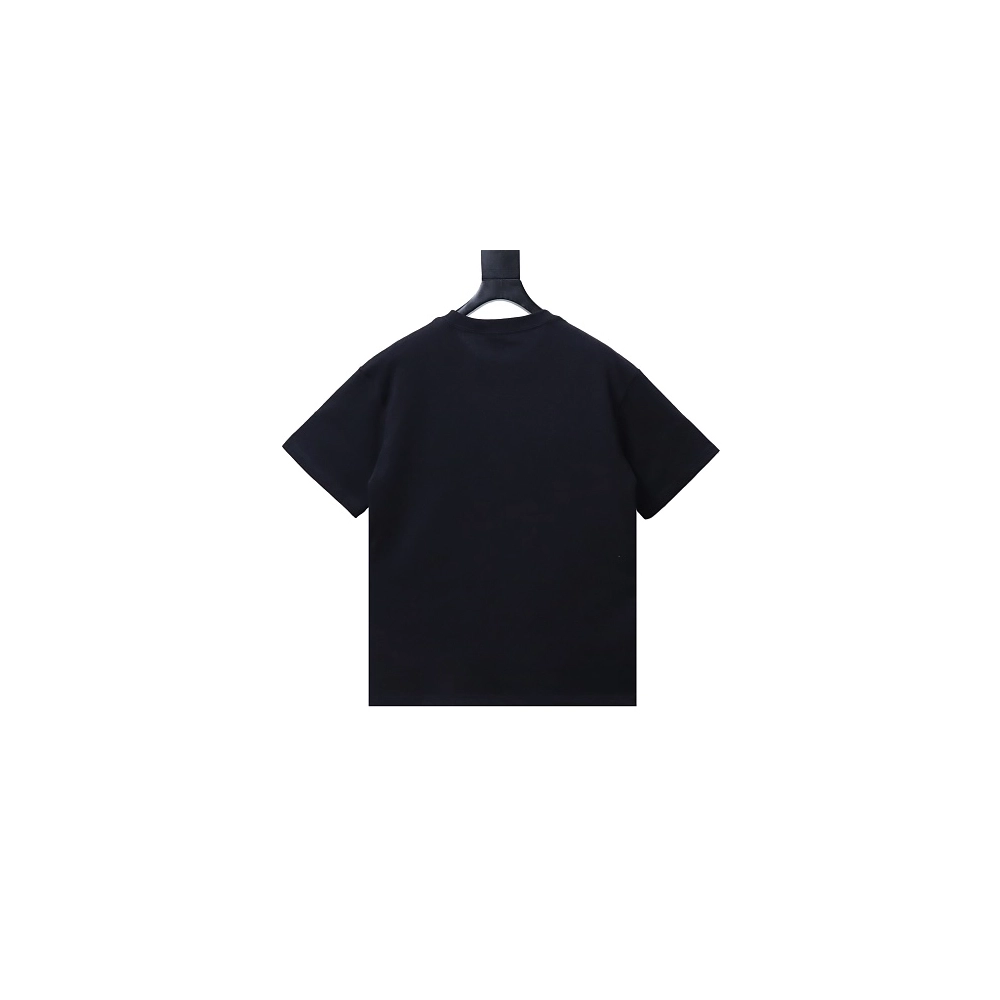 Balenciaga Chest Badge Embroidered T-Shirt Black,Balenciaga T-Shirts,T-Shirts,CLOTHES