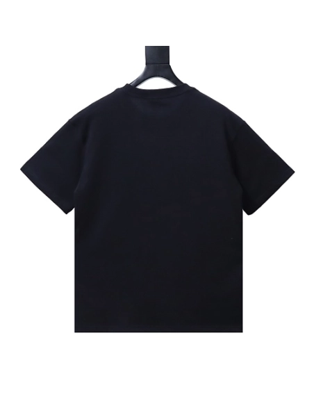 Balenciaga Chest Badge Embroidered T-Shirt Black,Balenciaga T-Shirts,T-Shirts,CLOTHES