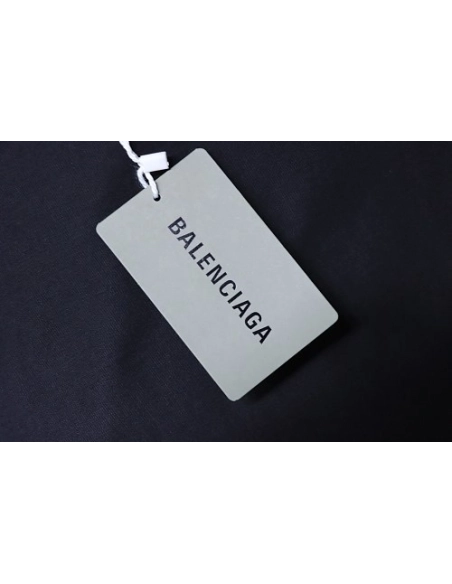 Balenciaga Chest Badge Embroidered T-Shirt Black,Balenciaga T-Shirts,T-Shirts,CLOTHES